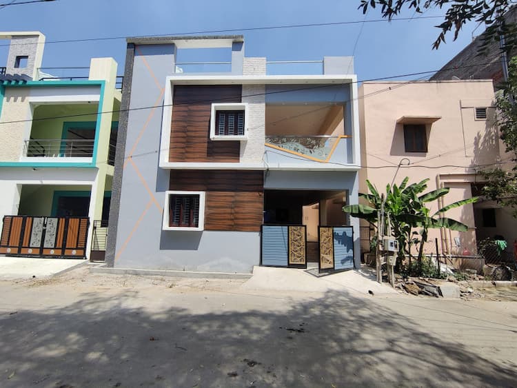 4BhK beautiful elevation with Interior design House for sale.